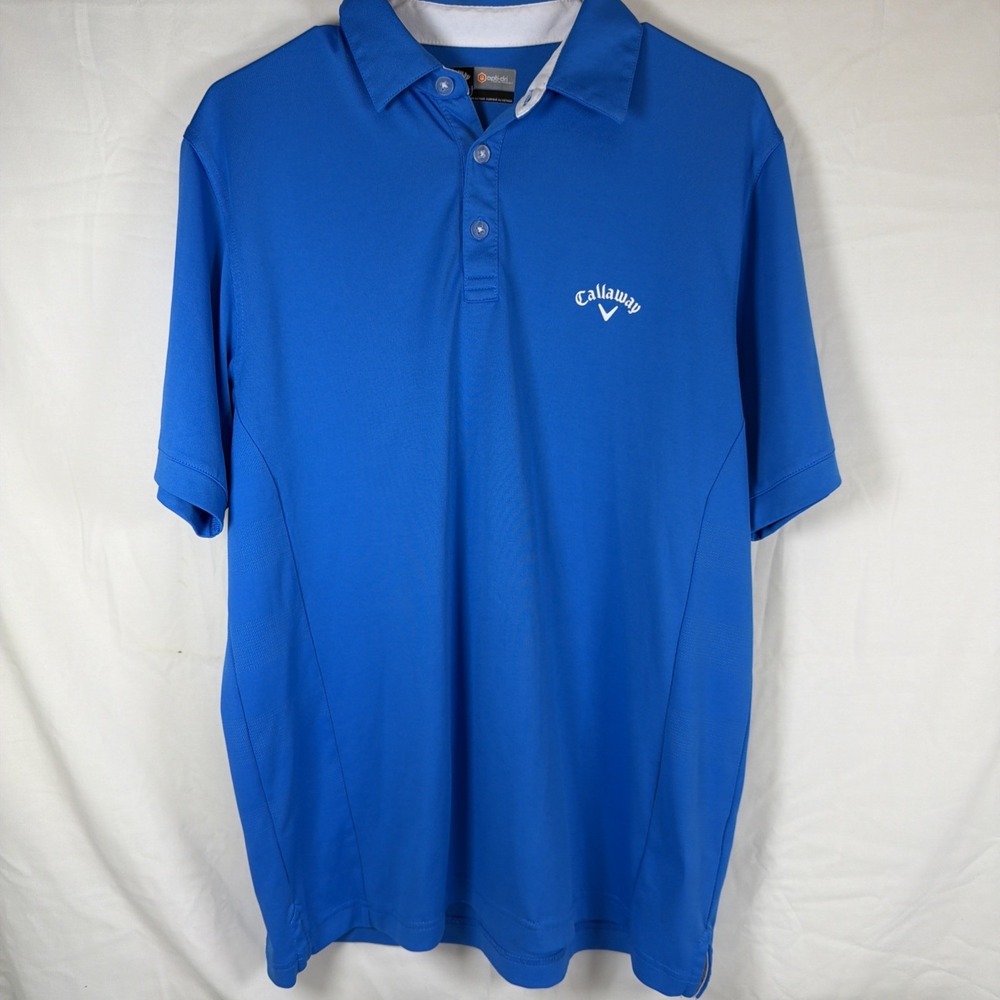 Callaway: Men's Blue Opti-Dri Golf Polo Shirt M Moisture Wicking Performance - Picture 1 of 6